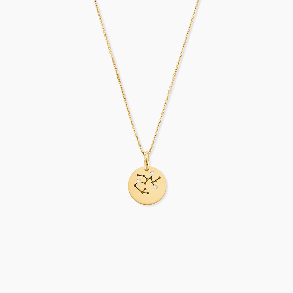 Pendentif Or Jaune Astraea Oxyde De Zirconium - Pendentifs Zodiaque Femme | Histoire d&rsquo;Or