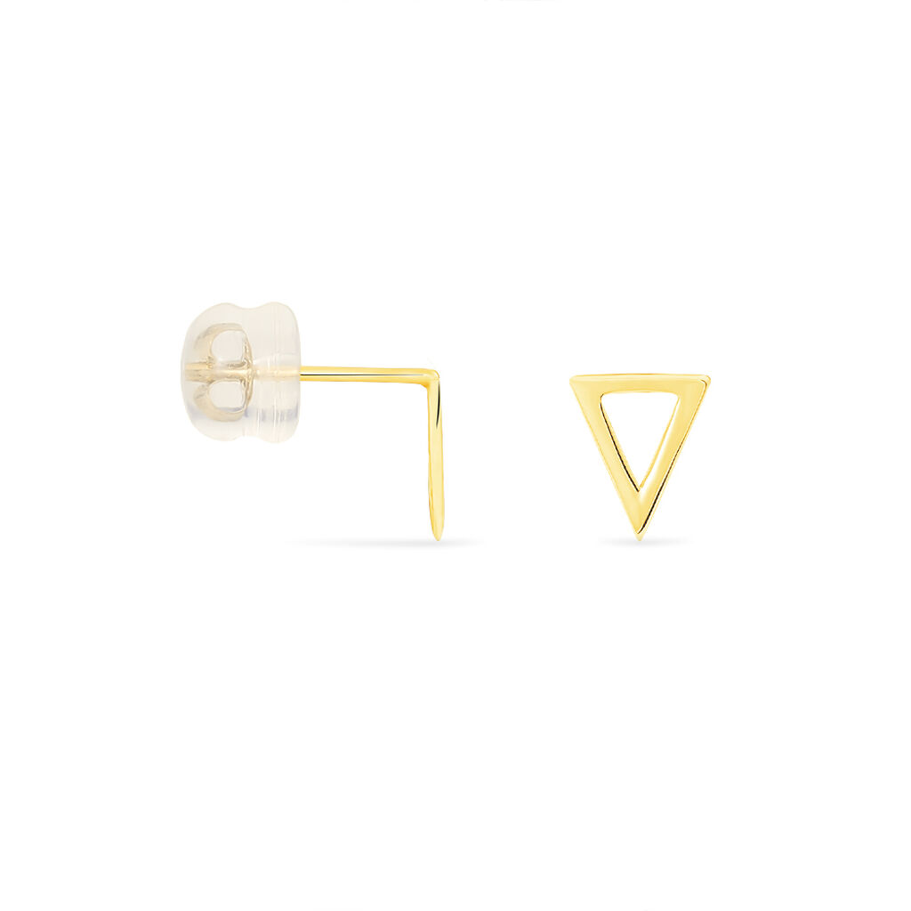 Boucles D'oreilles Puces Anne-berengere Triangle Or Jaune - Clous d'oreilles Femme | Histoire d’Or