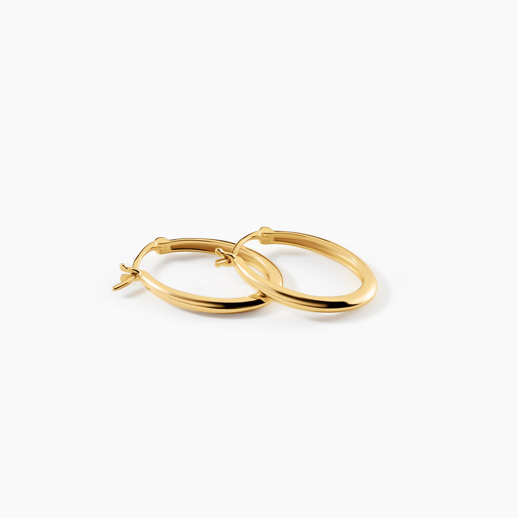 Cr&eacute;oles Beaumont Argent Dor&eacute; A L'Or 750/1000 - Boucles d'oreilles cr&eacute;oles Femme | Histoire d&rsquo;Or