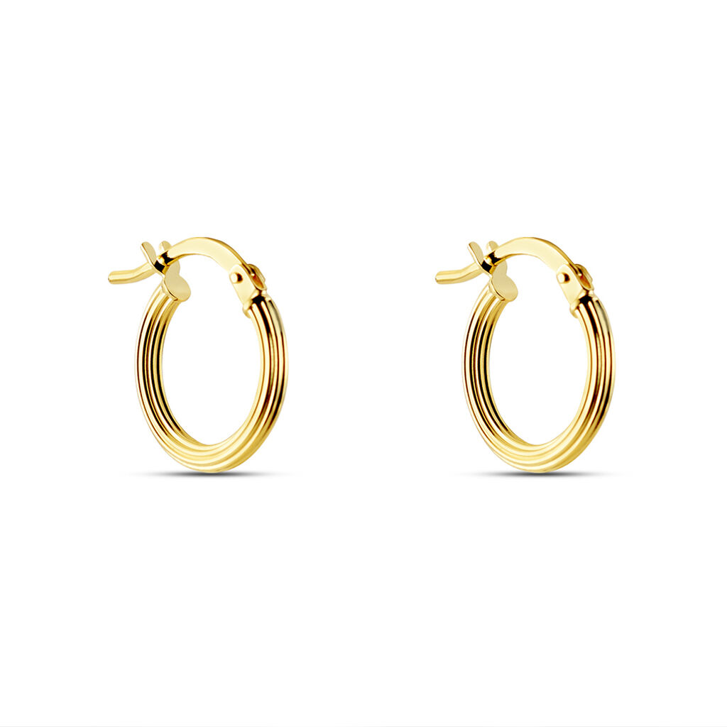 Creoles Or Jaune Miempie - Boucles d'oreilles cr&eacute;oles Femme | Histoire d&rsquo;Or