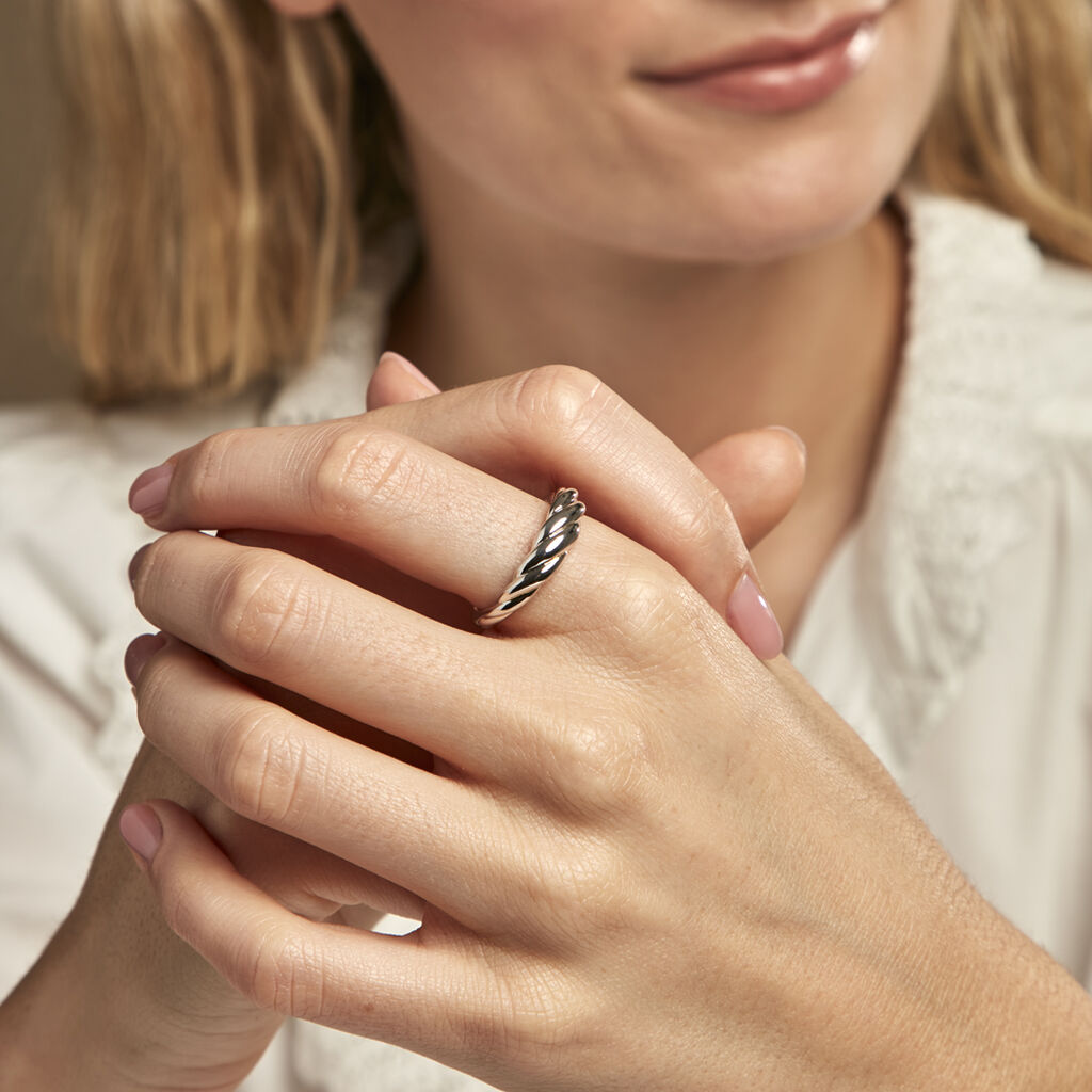 Bague Cassiope Argent Blanc - Bagues fantaisie Femme | Histoire d’Or