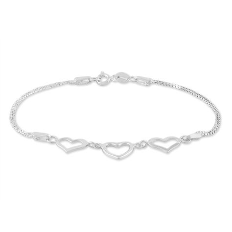Bracelet Ayann Argent Blanc - Bracelets Coeur Femme | Histoire d’Or