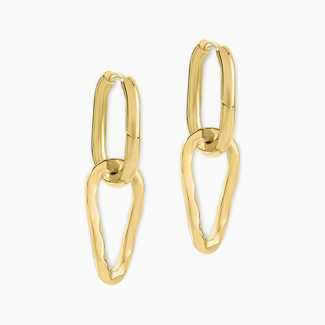 Boucles D'oreilles Pendantes Gold Aura Acier Jaune - Boucles d'oreilles fantaisie Femme | Histoire d’Or