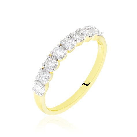 Demi-alliance Or Jaune  Eloisa Diamant Synthetique - Alliances Femme | Histoire d’Or