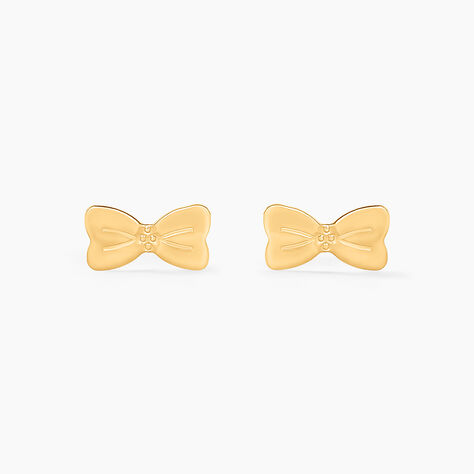 Boucles D'oreilles Puces Evonne Noeud Or Jaune - Clous d'oreilles Enfant | Histoire d&rsquo;Or