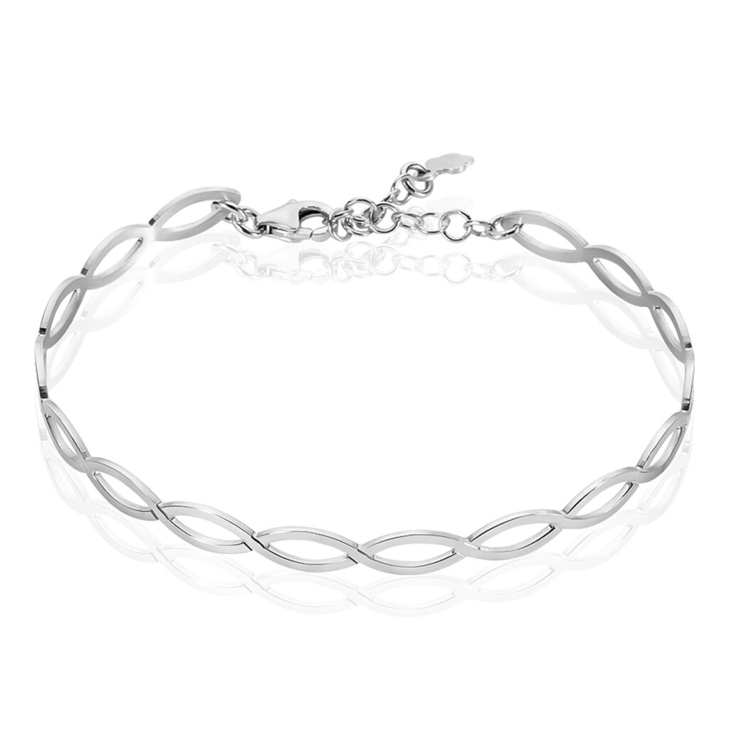 Bracelet Jonc Vaguia Argent Blanc - Bracelets fantaisie Femme | Histoire d’Or