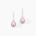 Boucles D'oreilles Pendantes Rose Or Jaune Perle De Culture - Boucles d'oreilles pendantes Femme | Histoire d’Or