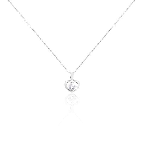 Collier Nalan Argent Blanc Oxyde De Zirconium - Colliers fantaisie Femme | Histoire d’Or