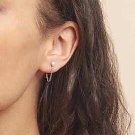 Boucles D'oreilles Pendantes Argent Rhodié Leent Perles De Culture - Boucles d'oreilles fantaisie Femme | Histoire d’Or