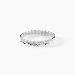 Alliance Dentelle 2 Rangs Diamantee Or Blanc - Alliances Unisex | Histoire d&rsquo;Or