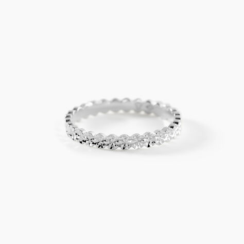 Alliance Dentelle 2 Rangs Diamantee Or Blanc - Alliances Unisex | Histoire d&rsquo;Or