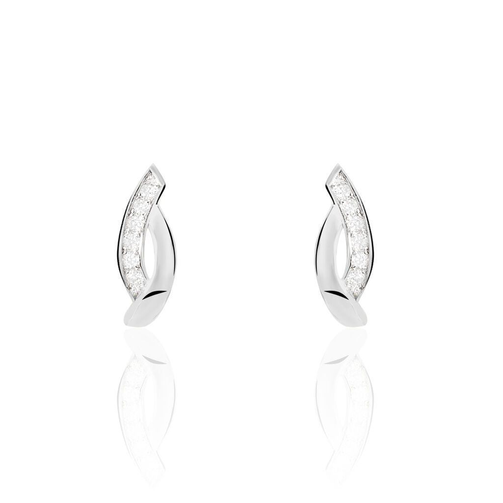 Boucles D'oreilles Pendantes Ange-line Argent Blanc Oxyde De Zirconium - Boucles d'oreilles fantaisie Femme | Histoire d&rsquo;Or