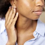 Boucles D'oreilles Puces Rachilda Or Jaune Oxyde De Zirconium - Clous d'oreilles Femme | Histoire d&rsquo;Or