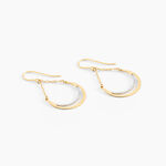 Boucles D'oreilles Pendantes Nuada Or Bicolore - Boucles d'oreilles pendantes Femme | Histoire d&rsquo;Or