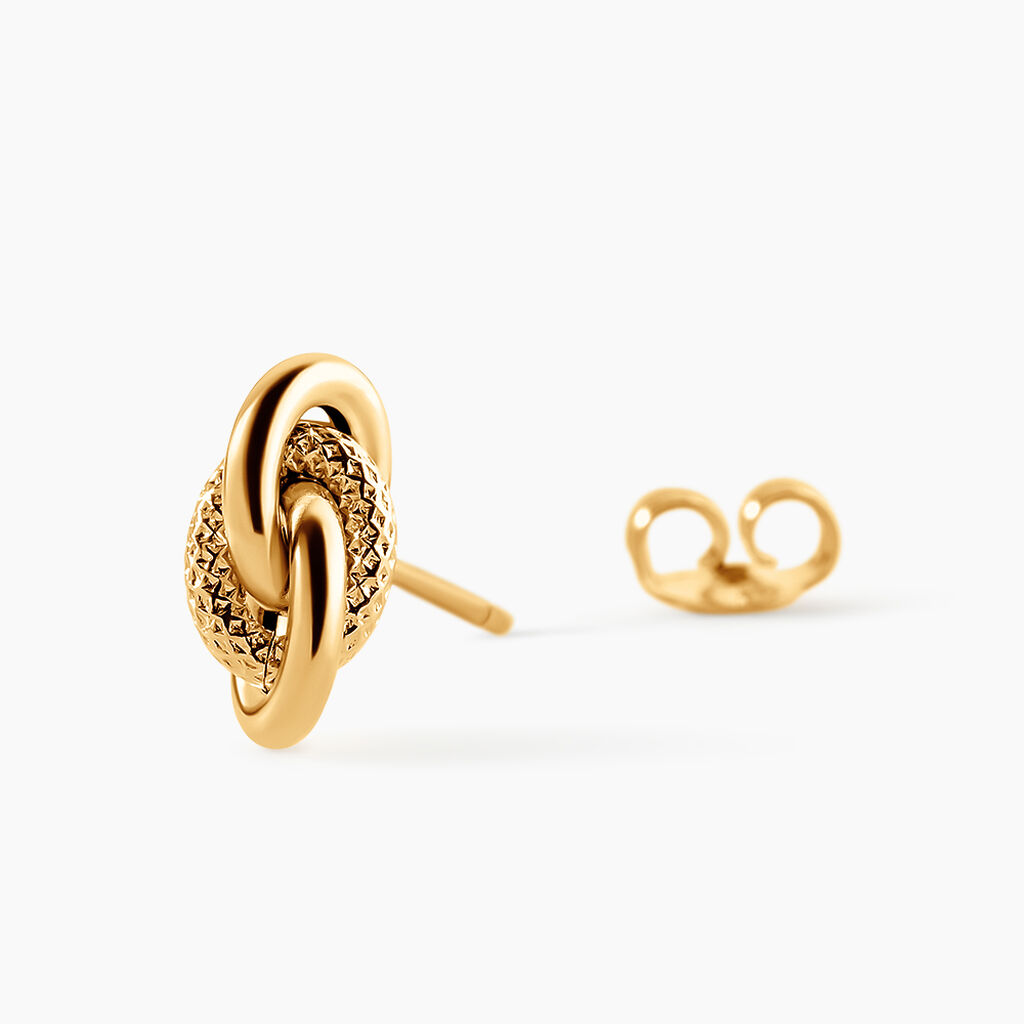 Boucles D'oreilles Puces Niko Or Jaune - Clous d'oreilles Famille | Histoire d&rsquo;Or
