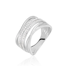 Bague Giseleae Or Blanc Diamant - Bagues avec pierre Femme | Histoire d’Or