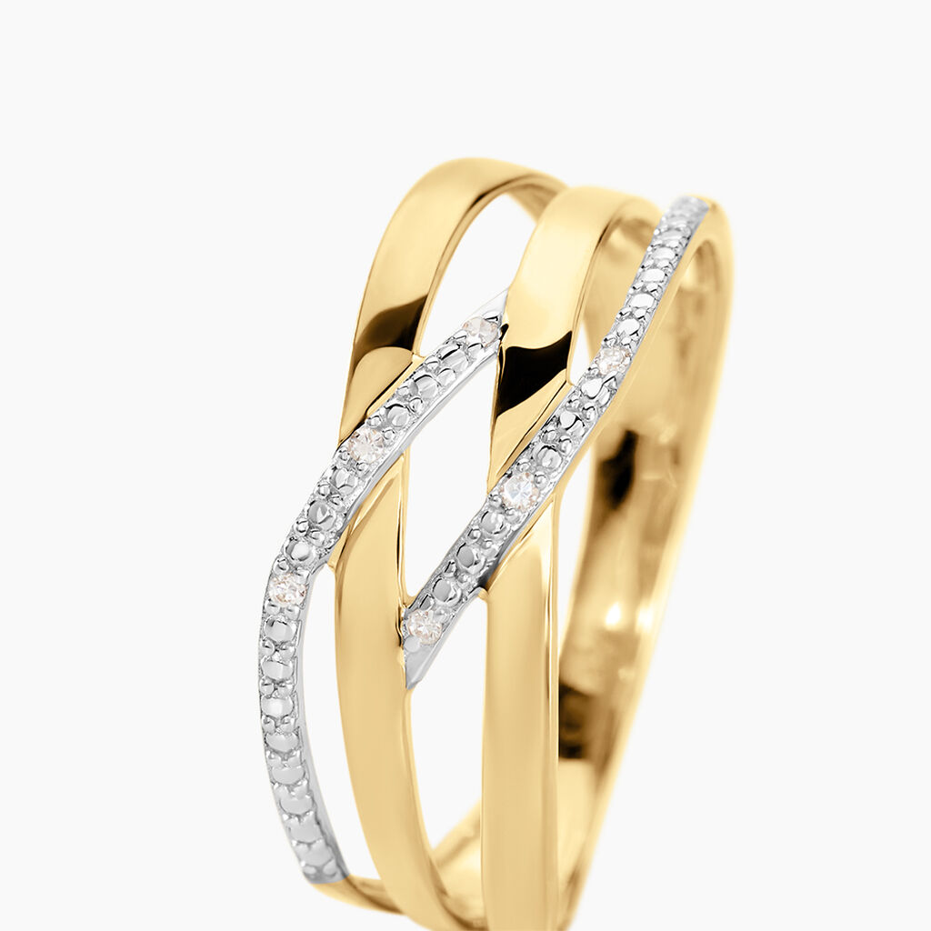Bague Joassine Or Jaune Diamant - Bagues avec pierre Femme | Histoire d’Or