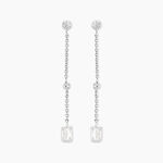 Boucles D'oreilles Puces Argane Argent Blanc Oxyde De Zirconium - Boucles d'oreilles fantaisie Femme | Histoire d&rsquo;Or