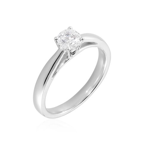 Bague Solitaire Iris Or Blanc Diamant - Bagues solitaires Femme | Histoire d’Or