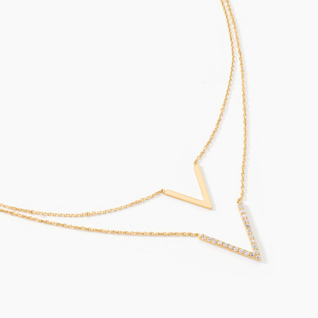Collier Daina Or Jaune Oxyde De Zirconium - Colliers Femme | Histoire d’Or