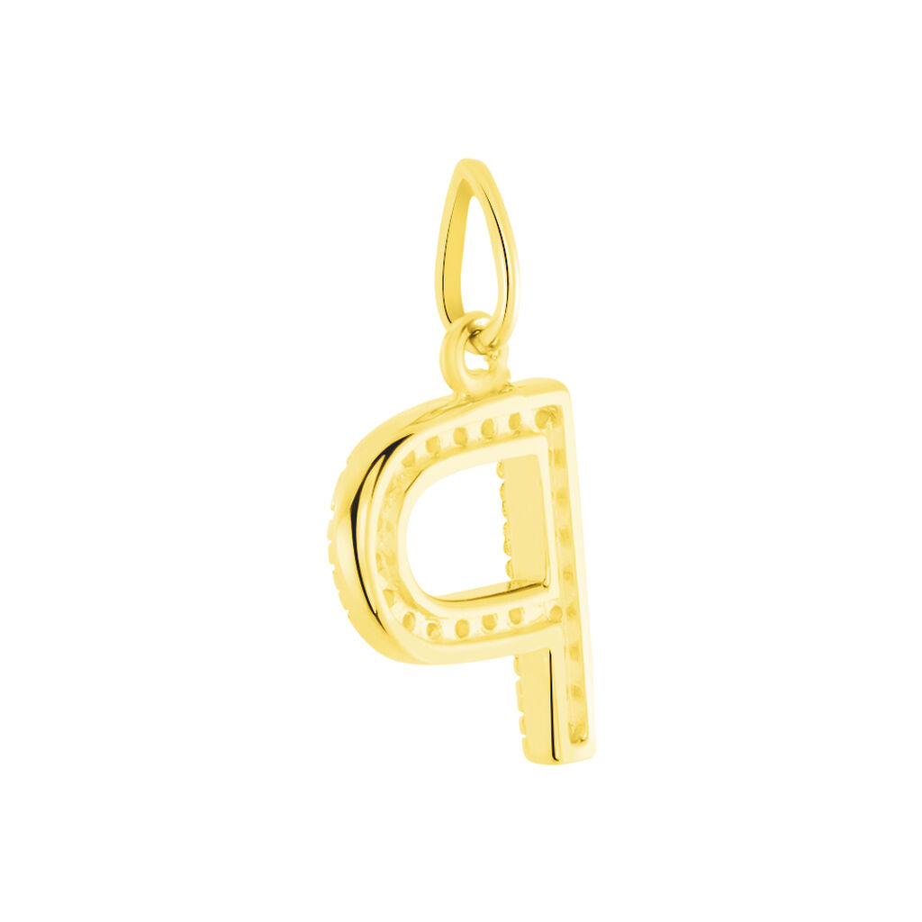 Pendentif Lettre P Or Jaune Oxyde - Pendentifs Famille | Histoire d’Or