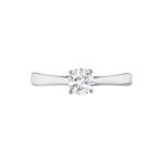 Bague Solitaire Fiona Or Blanc Diamant Synthetique - Bagues solitaires Femme | Histoire d&rsquo;Or
