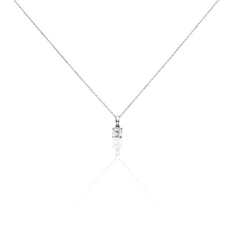 Pendentif Solitaire Aphrodite Or Blanc Diamant - Pendentifs Femme | Histoire d’Or