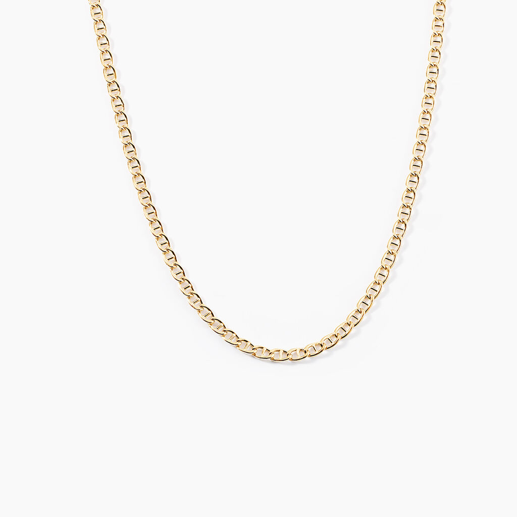 Collier Capucin Or Jaune Maille Marine Plate - Chaines Femme | Histoire d’Or