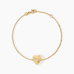 Bracelet Minie Argent Dor&eacute; A L'Or 750/1000 Oxyde De Zirconium - F&ecirc;te des m&egrave;res Femme | Histoire d&rsquo;Or