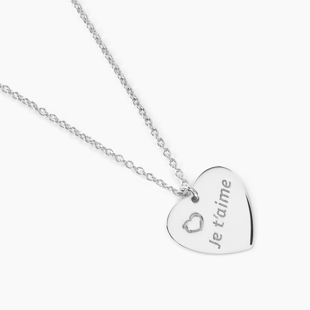 Collier Argent Blanc Sharla - F&ecirc;te des m&egrave;res Femme | Histoire d&rsquo;Or