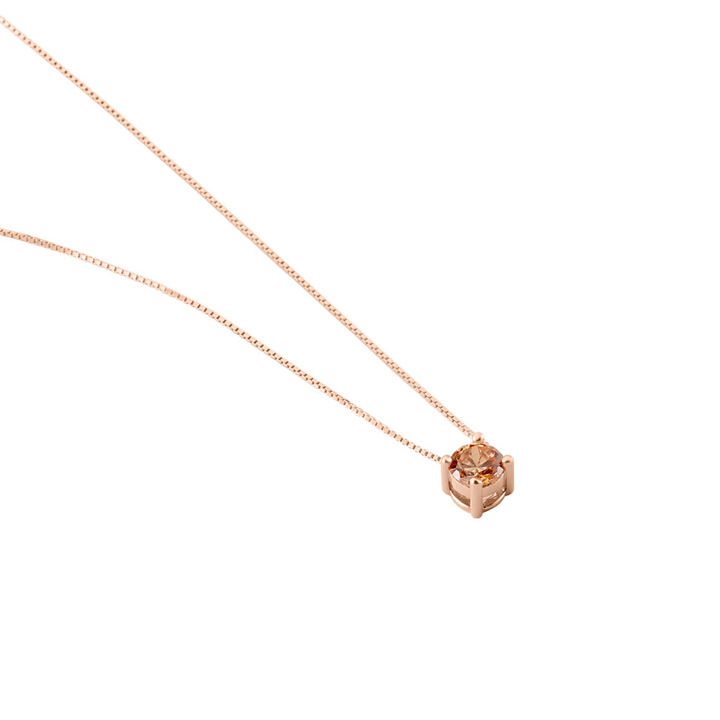 Collier Solitaire Argent Rose Rio Santa Teresa Oxyde De Zirconium - Colliers fantaisie Femme | Histoire d’Or