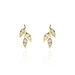 Boucles D'oreilles Pendantes Edia Feuille Or Jaune Oxyde De Zirconium - Boucles d'oreilles pendantes Femme | Histoire d’Or