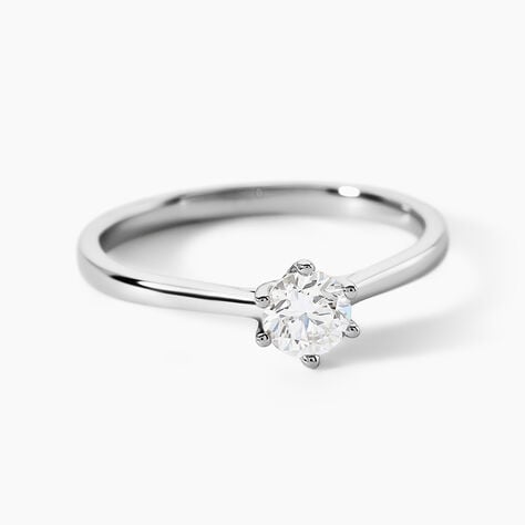 Bague Athena Platine Blanc Diamant - Bagues solitaires Femme | Histoire d&rsquo;Or