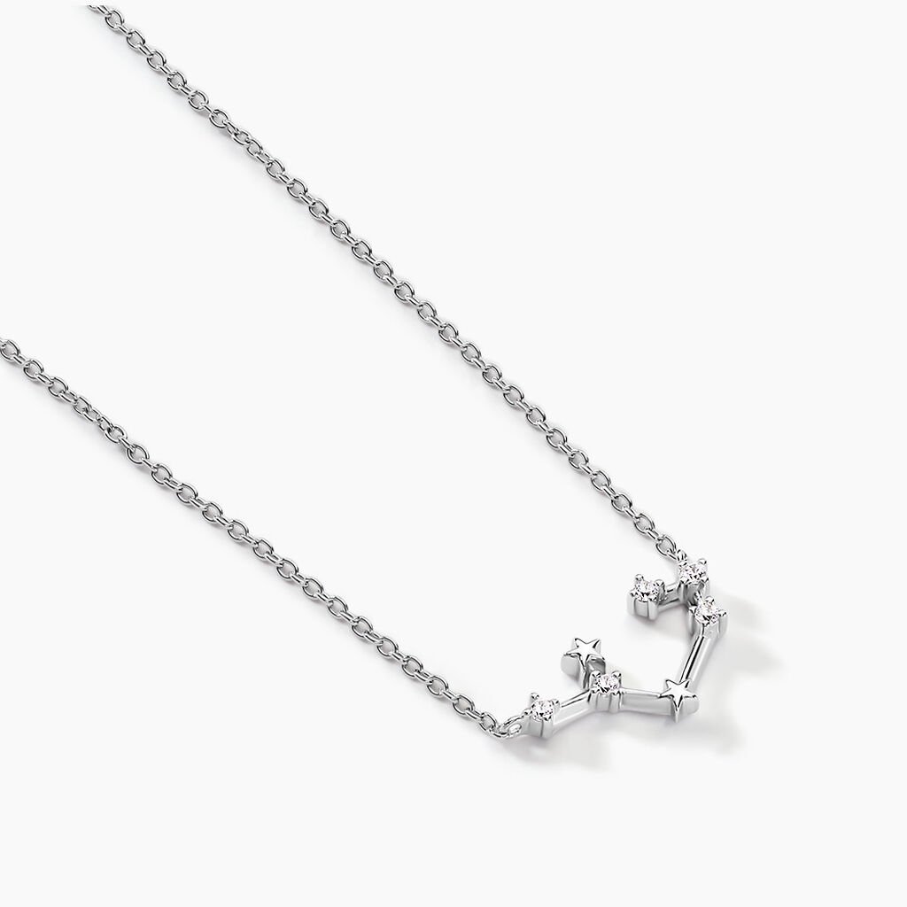 Collier Vega Argent Blanc Oxyde De Zirconium - Colliers Zodiaque Femme | Histoire d’Or