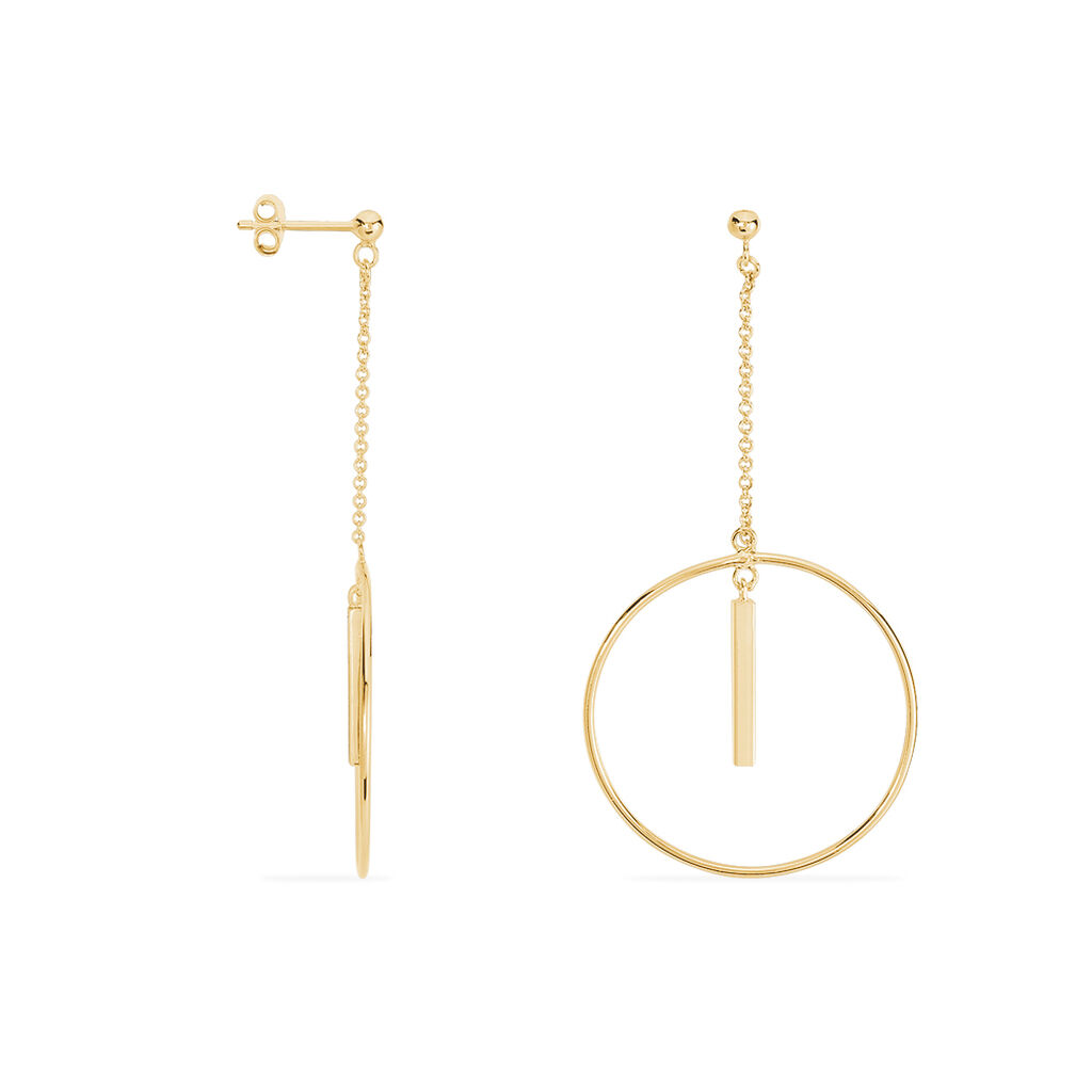 Boucles D'oreilles Pendantes Evana Plaqué Or Jaune - Boucles d'oreilles pendantes Femme | Histoire d’Or