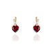 Boucles D'oreilles Puces Or Rose Clothilde Rhodolite - Clous d'oreilles Femme | Histoire d’Or