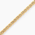 Bracelet Capucin Or Jaune Maille Marine Plate - Bracelets cha&icirc;ne Femme | Histoire d&rsquo;Or