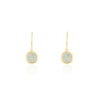 Boucles D'oreilles Pendantes Florica Or Jaune Aventurine