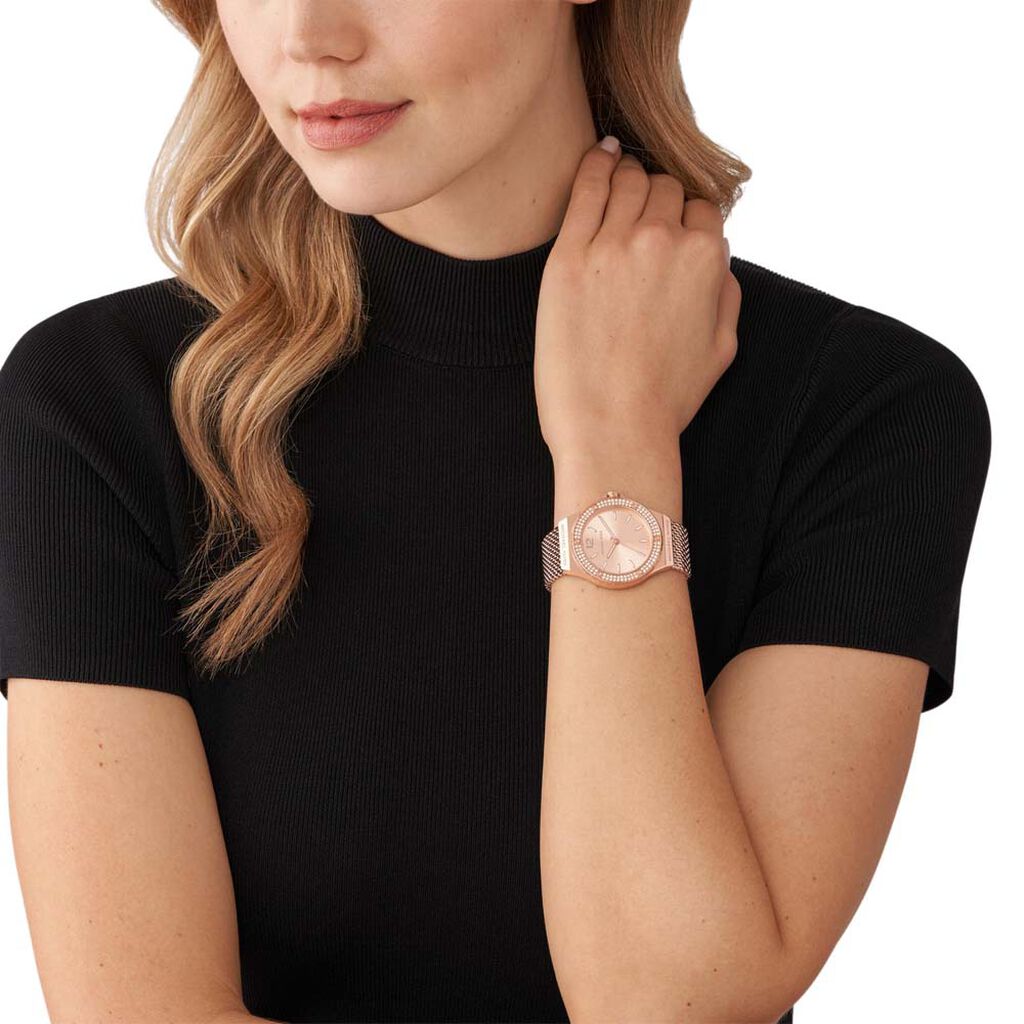 Montre Michael Kors Fossil Lennox Rose - Montres Femme | Histoire d’Or