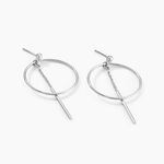 Boucles D'oreilles Pendantes Enissa Argent Blanc - Boucles d'oreilles fantaisie Femme | Histoire d&rsquo;Or