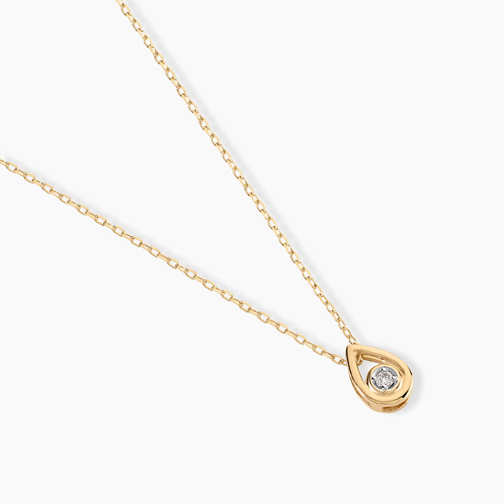 Collier Fidelia Or Jaune Diamant - Bijoux Pierres Pr&eacute;cieuses Femme | Histoire d&rsquo;Or