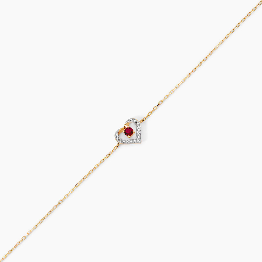 Bracelet Bengt Or Jaune Rubis Diamant - F&ecirc;te des m&egrave;res Femme | Histoire d&rsquo;Or