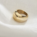 Bague Cleoria Acier Dore - Bagues fantaisie Femme | Histoire d&rsquo;Or