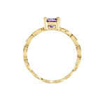 Bague Kurt Plaqu&eacute; Or Jaune Oxyde De Zirconium - Bagues solitaires Femme | Histoire d&rsquo;Or