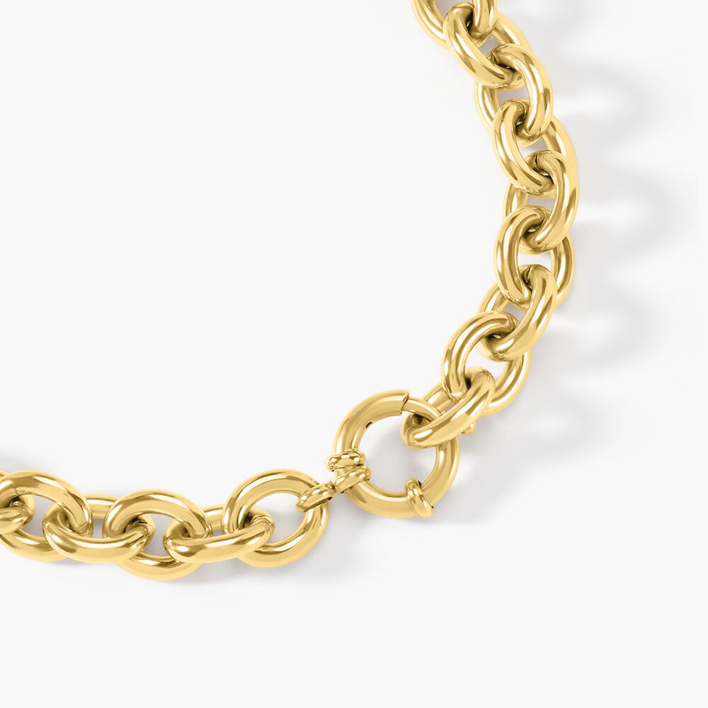 Collier Dafnie Acier Jaune - Bijoux sans pierre Femme | Histoire d&rsquo;Or