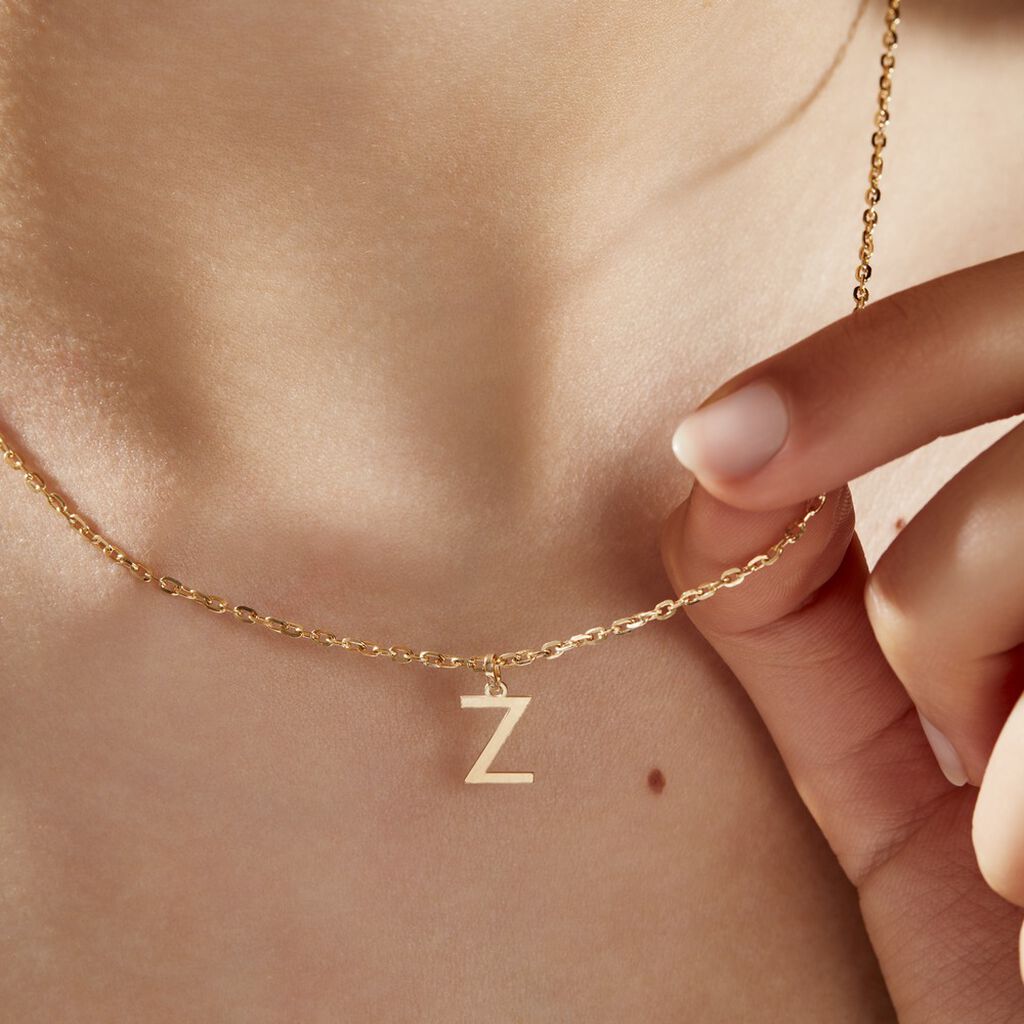 Pendentif Ionia Lettre Or Jaune - Pendentifs Famille | Histoire d’Or