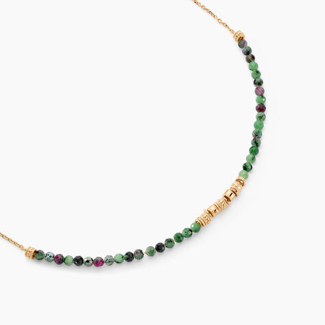 Collier Manua Plaqué Or Jaune Pierre D'imitation - Colliers Femme | Histoire d’Or