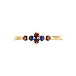 Bague Laeticia Plaqu&eacute; Or Dor&eacute; Pierres De Synth&egrave;ses - Bagues avec pierre Femme | Histoire d&rsquo;Or