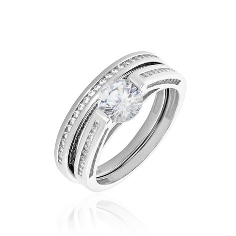 Bague Malou Argent Blanc Oxyde De Zirconium - Bagues solitaires Femme | Histoire d&rsquo;Or