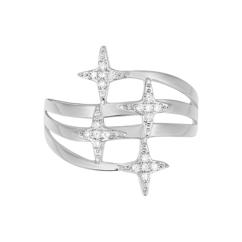 Bague Danilana Or Blanc Diamant - Bagues avec pierre Femme | Histoire d&rsquo;Or